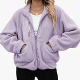 Amazon Yanekop Womens Fleece Jacket Fuzzy Long Sleeve Short Coats Button Down Sherpa Outerwear With Pockets Photo 0