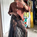 Amazon Black Maxi Lace Skirt Photo 0