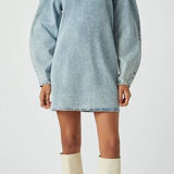 Pull & Bear NWT  Denim Dress With Full Sleeves Photo 0