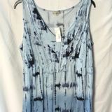 Live and let live NWT Blue Tye Dye Ruffle Tank 1X Photo 0