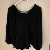 Altar'd State  Romper Black Long Sleeve Photo 0