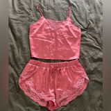 La Senza Pink Lace Trim Sleepwear Set Photo 0