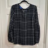 Apt. 9 Women’s  long sleeve blouse black white size XL Photo 0