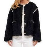 English Factory  PREMIUM FAUX SHEARLING JACKET Photo 0