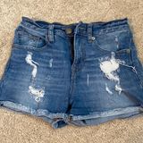 EXPRESS High Waisted Denim Shorts Photo 0
