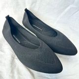 French Connection  Womens Size 10 Knit Black Cushioned Ballet Flat Teacher Career Photo 0