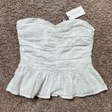 Line and Dot Revolve  Eyelet Lace Peplum Tube Top Photo 0