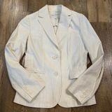 Banana Republic Vintage  Ivory Striped Blazer Size 4 Spring 2006 Collection Photo 0