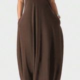 Women’s Brown Maxi Dress Size XL Photo 0