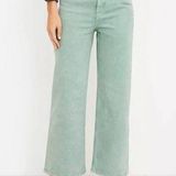 Loft seafoam green High Rise Wide Leg Crop jeans Photo 0