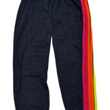 Aviator Nation  Rainbow 5 Stripe Sweatpants blue Lounge Joggers Women's Size L Photo 0