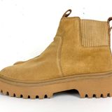 Madewell Womens Henry Lugsole Boot Sand Brown Suede Platform Lugsole Ankle 7 Photo 0