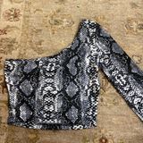 Forever 21 One Shoulder Long Sleeve Crop Top Photo 0