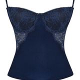 White Fox Boutique White Fox Navy Lace Boutique Top Photo 0