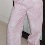 White Fox Boutique Hiding Away Wide Leg Sweatpants Pink Camo Photo 0
