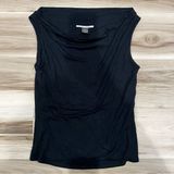 FOR THE REPUBLIC  Black Draped Neck Tank Top Women’s Medium Photo 0