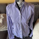 Ralph Lauren LAUREN White&Purple Striped Shirt XS Photo 0