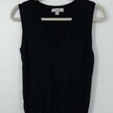 Caslon BLACK V-NECK PULLOVER SLEEVELESS SWEATER SMALL Photo 0