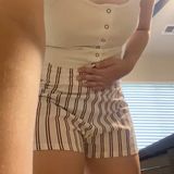 Tobi Red Striped Shorts Photo 0