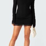 Edikted Black Longsleeve Mini dress Photo 0