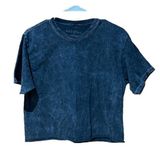 Antistar  Heathered Gray Short Sleeve Cropped Top Tee Shirt Photo 0