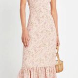 Opt Rose Floral Midi Dress 🌸🎀 Multi Size XS Photo 0