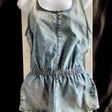 Topshop Stonewashed Denim Tank Shorts Romper size 4 Photo 0