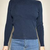 Ralph Lauren Navy Blue Turtleneck Sweater with Logo Size Medium Photo 0