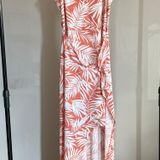 No Boundaries Beachy Hawaiian Stretchy Dress Size S Long Stretchy Summer Dress Coral Floral Photo 0