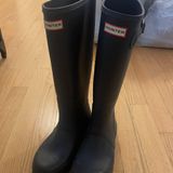 Hunter Womens navy tall  rain boots Photo 0