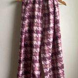 Vince Camuto Houndstooth Gold Lurex Oversized Scarf Pink & Purple Shimmer Photo 0