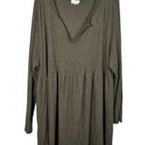 143 Story Boutique Ribbed Knit Long Sleeve Babydoll Tunic Top Plus Size 3XL 3X Photo 0