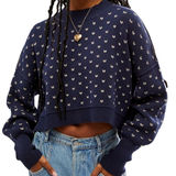 Free People NWT  Pattern Easy Street Cropped Sweater - Women's Photo 0