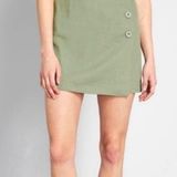 Modcloth Sunny Attitude Linen Blend Mini Skirt Photo 0