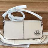 Tory Burch NWT McGraw Leather Shoulder Bag In Brie Photo 0
