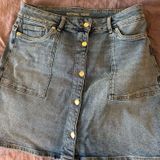 Michael Kors Button Denim Skirt Photo 0