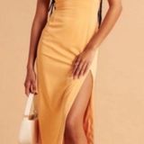 Abercrombie & Fitch Orange Midi Dress Photo 0