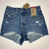 Levi's 501 Jean Shorts | High Rise Distressed Denim Shorts Photo 0