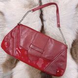 Bebe RED PATENT LEATHER CLUTCH OR HANDBAG Y2K 90s Photo 0
