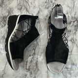 Jambu  Women's Naomi Wedge Sandels size 10 black wedge open toe zip up back Photo 0