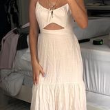 EXPRESS white long maxi dress Photo 0