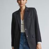 Everlane NWT Tencel Cotton Oversized Black Blazer 8 Photo 0
