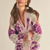 &merci Oversized Floral Cardigan Photo 0