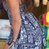 RD Style Blue White & Red Patterned Sundress Photo 0