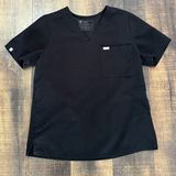 FIGS  Black Catarina One-Pocket Scrub Top Size Large Photo 0
