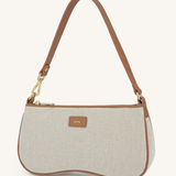 JW Pei Eva Shoulder Handbag Beige Canvas  Photo 0
