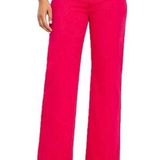 Loft NWT Women's Pink Casual High Rise Regular Fit Wide Leg Denim Jeans 31 Photo 0