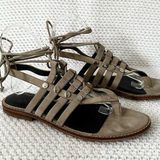 Rebecca Minkoff Evonne Taupe Grey Suede Lace Up Strappy Gladiator Sandals 6 Photo 0