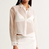 Abercrombie & Fitch Long Sleeve Sheer Shirt Photo 0