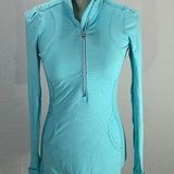Lululemon Star Runner Angel Blue 1/2 Zip Pullover Jacket Size 4 Photo 0